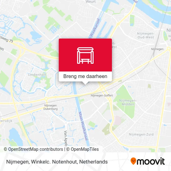 Nijmegen, Winkelc. Notenhout kaart