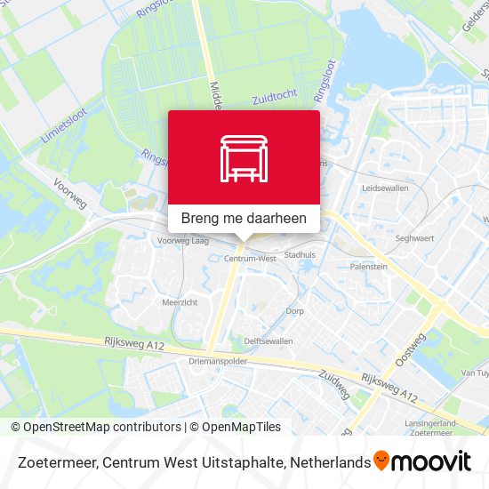 Zoetermeer, Centrum West Uitstaphalte kaart