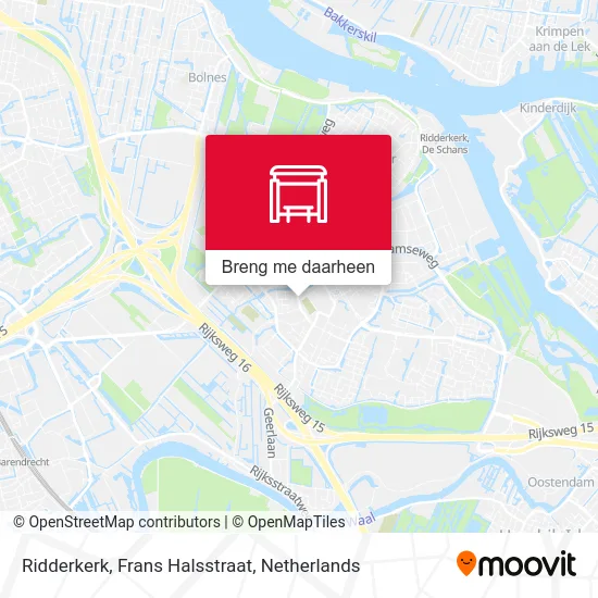 Ridderkerk, Frans Halsstraat kaart