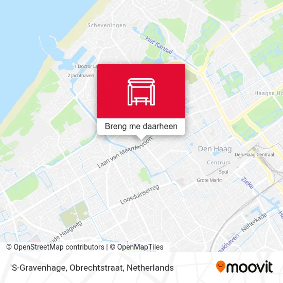 'S-Gravenhage, Obrechtstraat kaart