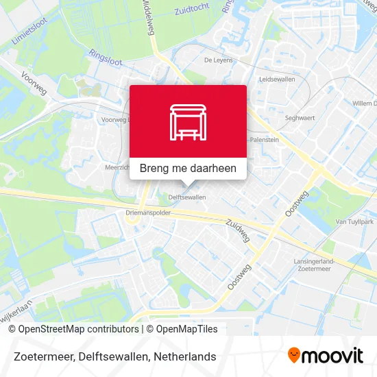 Zoetermeer, Delftsewallen kaart