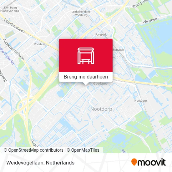 Weidevogellaan kaart