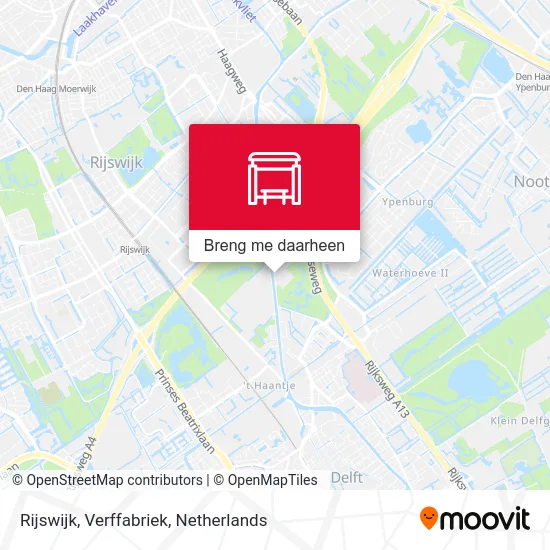 Rijswijk, Verffabriek kaart