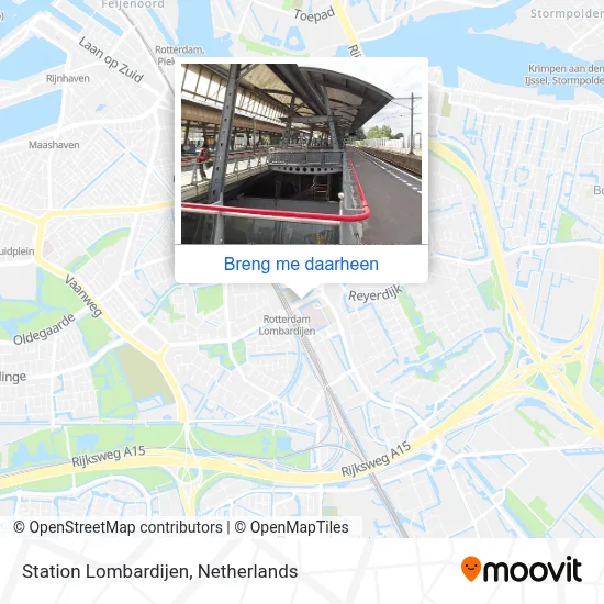 Station Lombardijen kaart