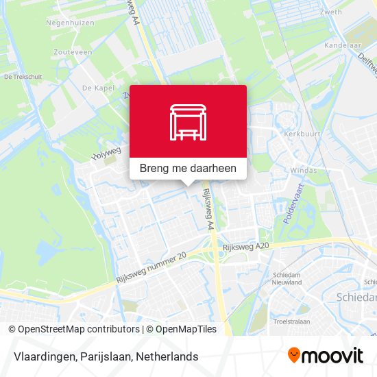 Vlaardingen, Parijslaan kaart