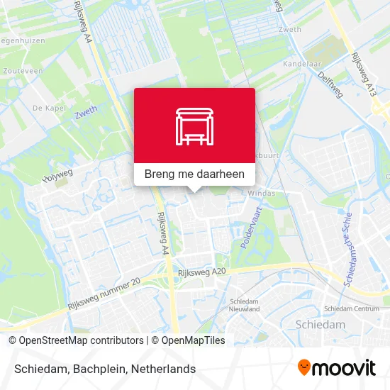 Schiedam, Bachplein kaart