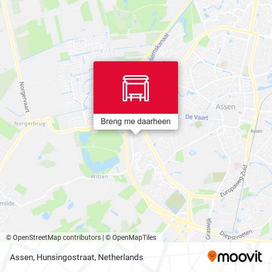 Assen, Hunsingostraat kaart