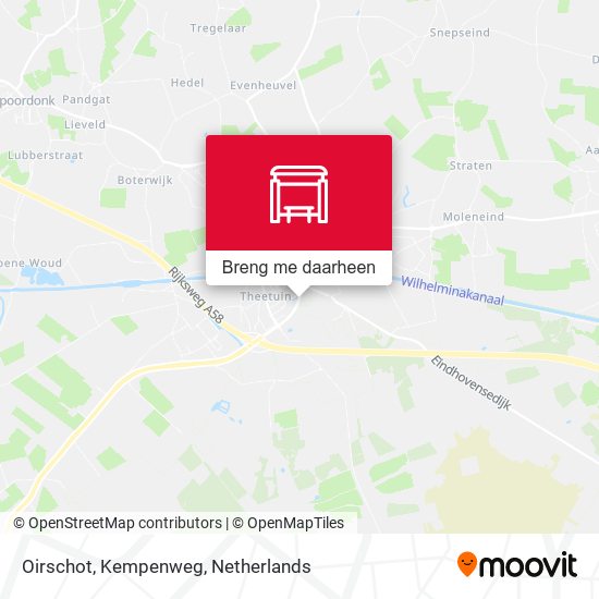 Oirschot, Kempenweg kaart