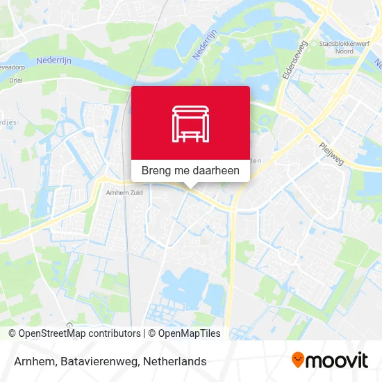 Arnhem, Batavierenweg kaart
