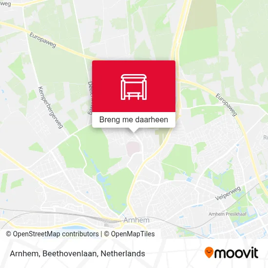 Arnhem, Beethovenlaan kaart