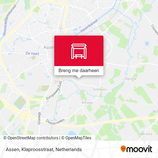 Assen, Klaproosstraat kaart