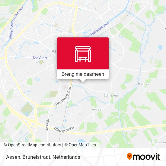 Assen, Brunelstraat kaart