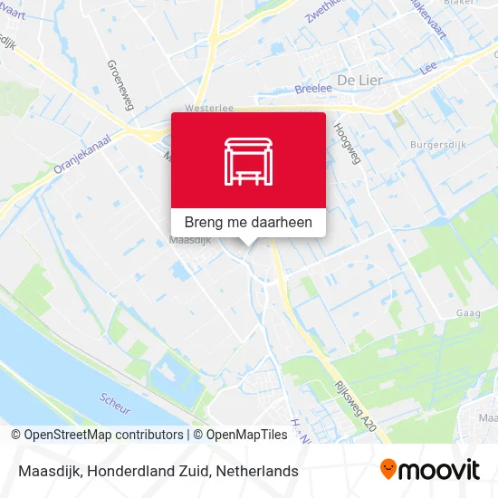 Maasdijk, Honderdland Zuid kaart
