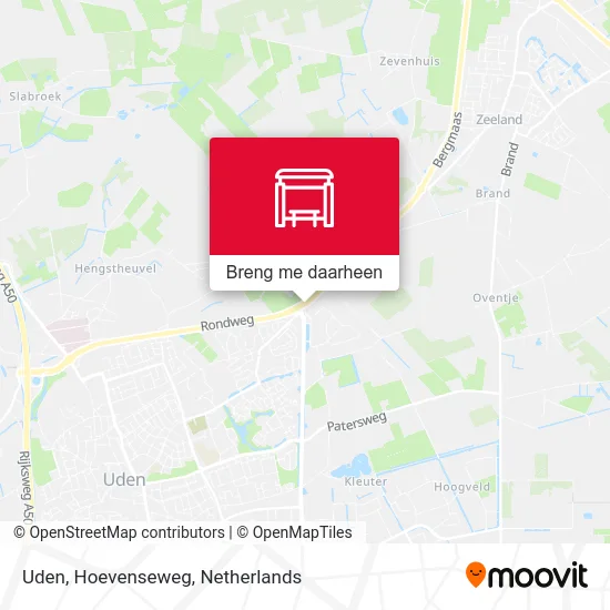 Uden, Hoevenseweg kaart