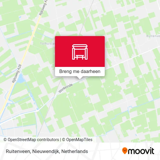 Ruitenveen, Nieuwendijk kaart