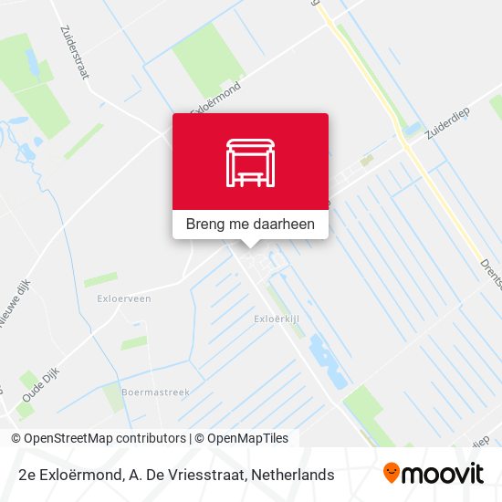 2e Exloërmond, A. De Vriesstraat kaart