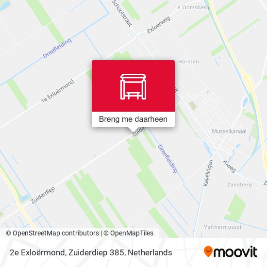 2e Exloërmond, Zuiderdiep 385 kaart