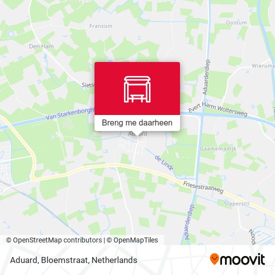 Aduard, Bloemstraat kaart