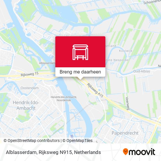 Alblasserdam, Rijksweg N915 kaart