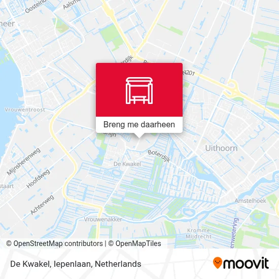 De Kwakel, Iepenlaan kaart