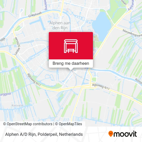 Alphen A/D Rijn, Polderpeil kaart