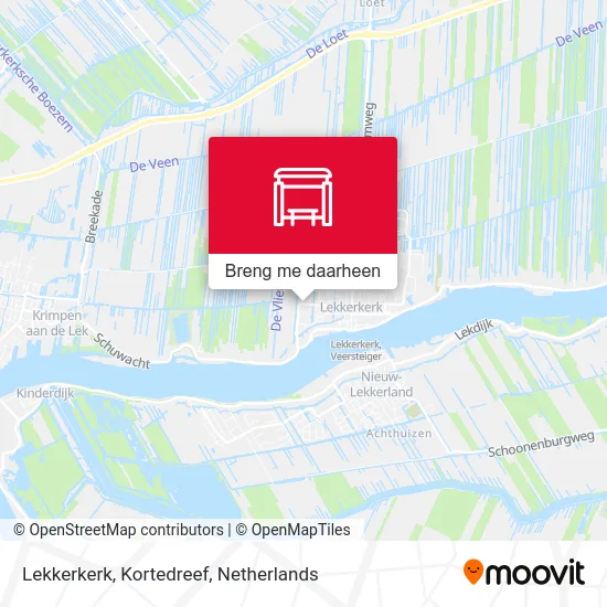 Lekkerkerk, Kortedreef kaart