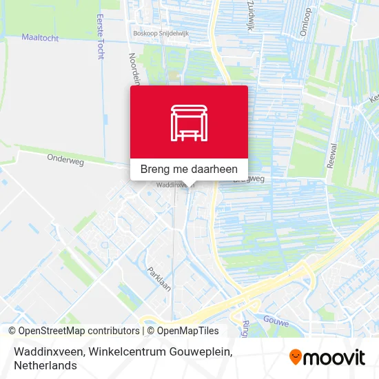 Waddinxveen, Winkelcentrum Gouweplein kaart