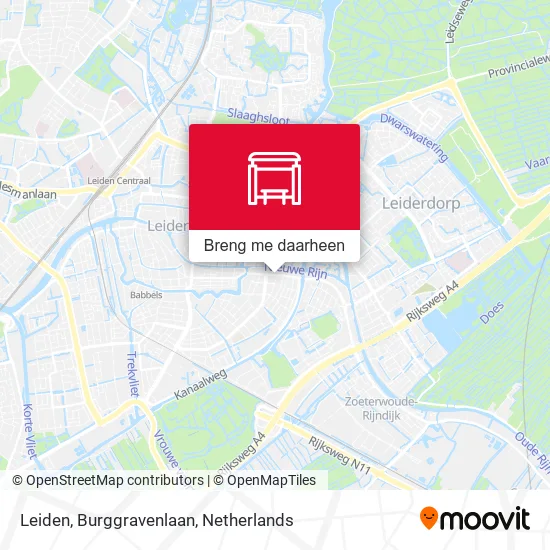 Leiden, Burggravenlaan kaart