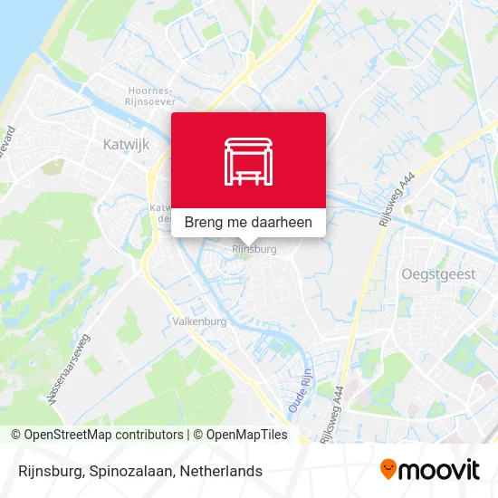 Rijnsburg, Spinozalaan kaart