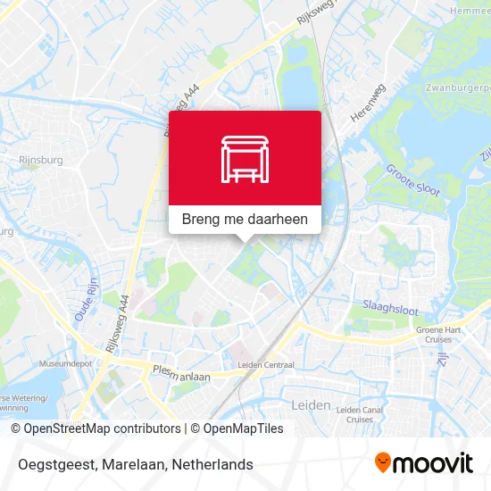 Oegstgeest, Marelaan kaart