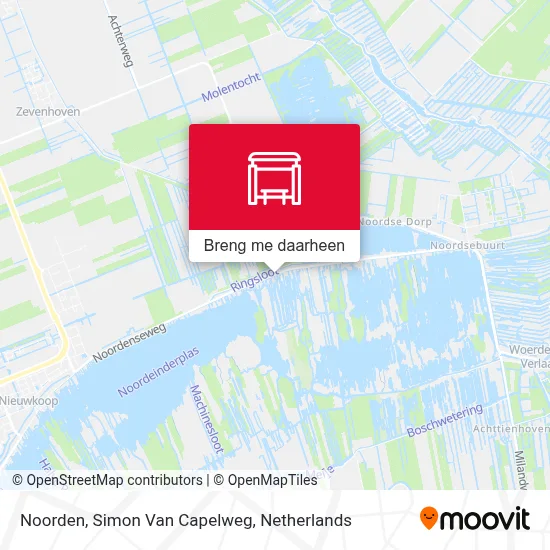 Noorden, Simon Van Capelweg kaart