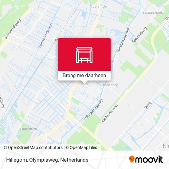 Hillegom, Olympiaweg kaart