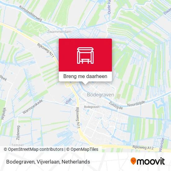 Bodegraven, Vijverlaan kaart