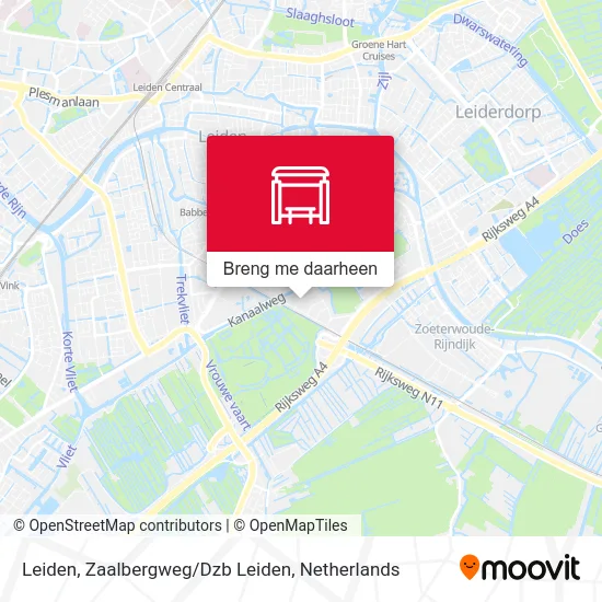 Leiden, Zaalbergweg/Dzb Leiden kaart