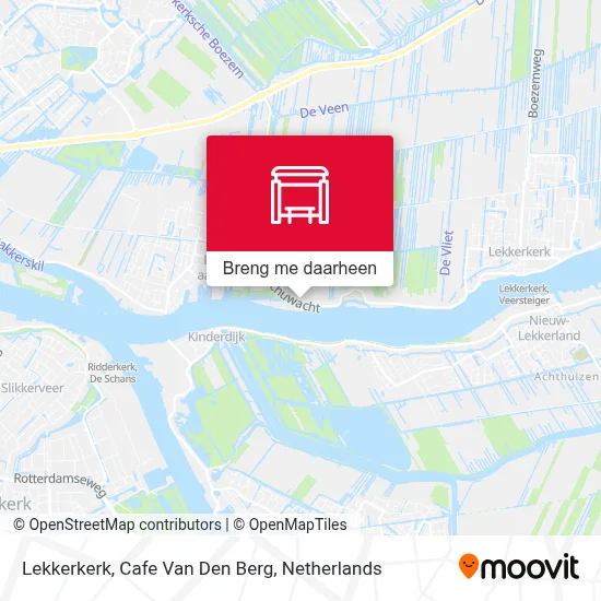 Lekkerkerk, Cafe Van Den Berg kaart