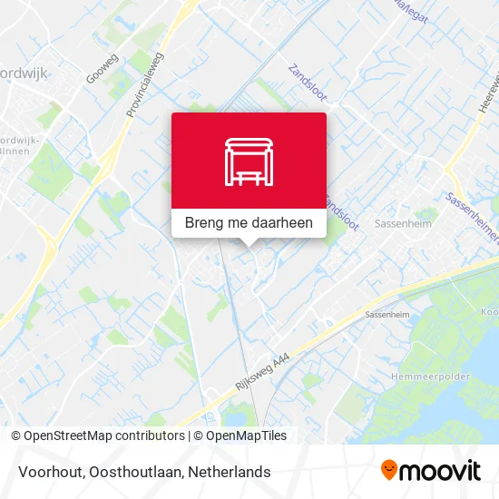 Voorhout, Oosthoutlaan kaart