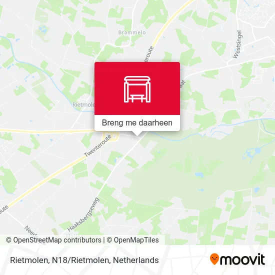Rietmolen, N18/Rietmolen kaart