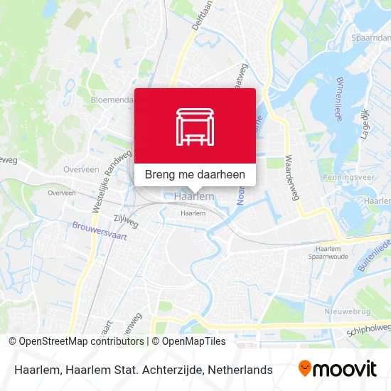 Haarlem, Haarlem Stat. Achterzijde kaart