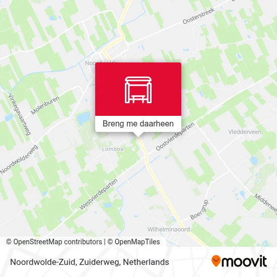 Noordwolde-Zuid, Zuiderweg kaart