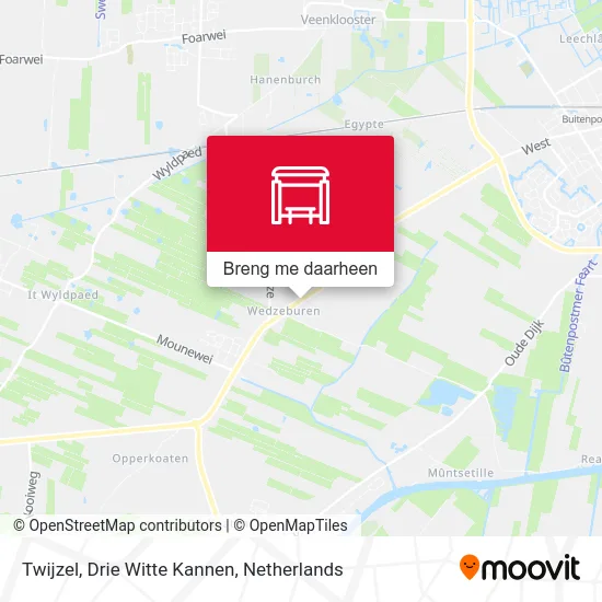 Twijzel, Drie Witte Kannen kaart