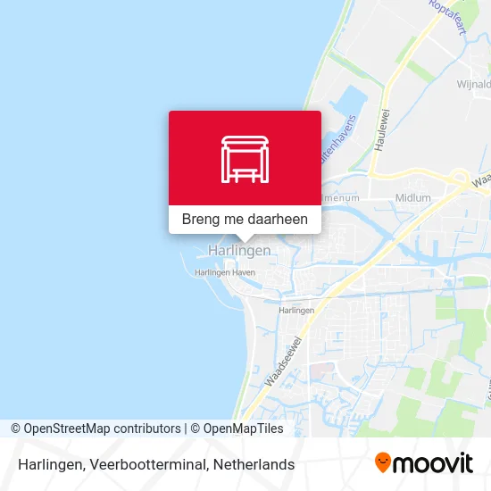 Harlingen, Veerbootterminal kaart
