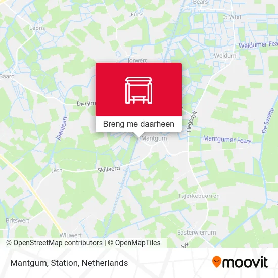 Mantgum, Station kaart