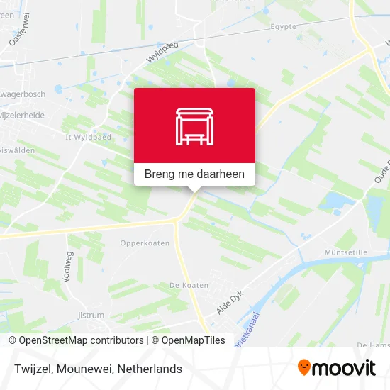 Twijzel, Mounewei kaart