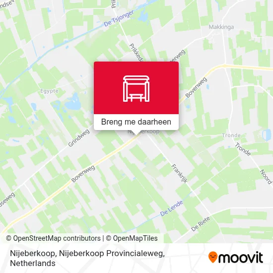 Nijeberkoop, Nijeberkoop Provincialeweg kaart