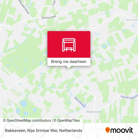 Bakkeveen, Nije Drintse Wei kaart