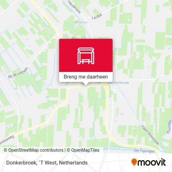 Donkerbroek, ´T West kaart