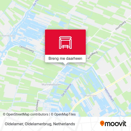 Oldelamer, Oldelamerbrug kaart