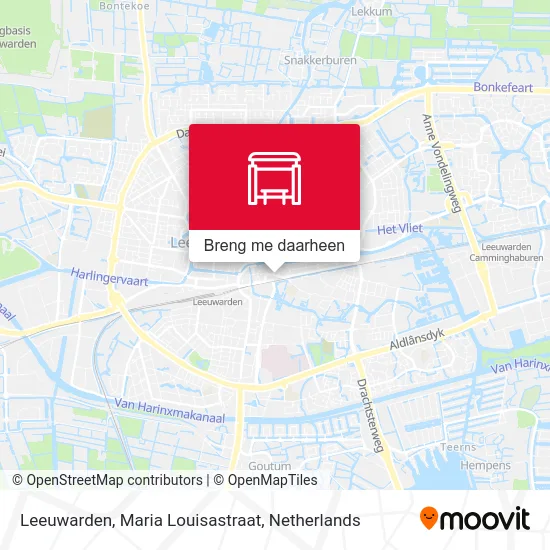 Leeuwarden, Maria Louisastraat kaart