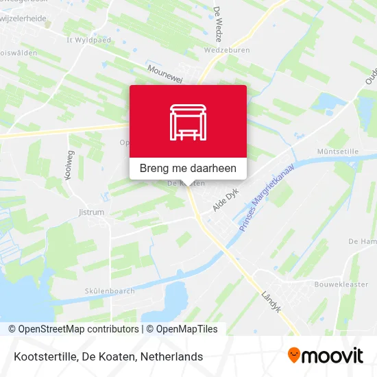 Kootstertille, De Koaten kaart