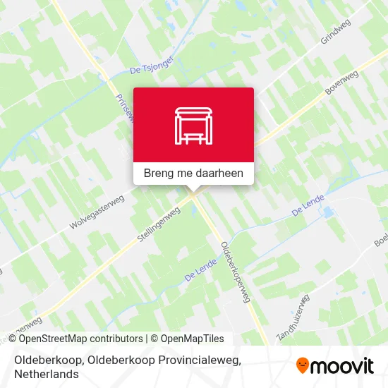 Oldeberkoop, Oldeberkoop Provincialeweg kaart